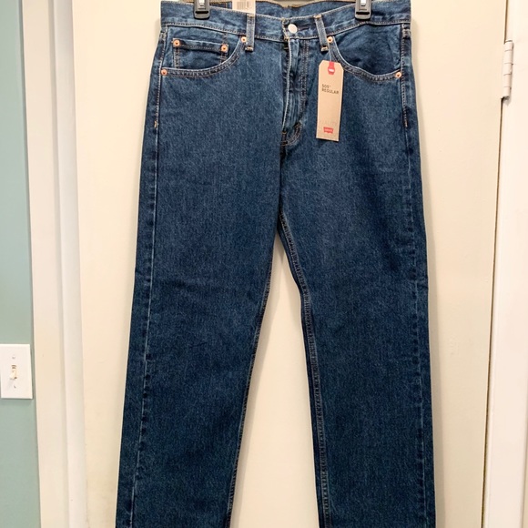 NWT Men’s Levi 505 Regular Straight Leg Jeans - Picture 2 of 7